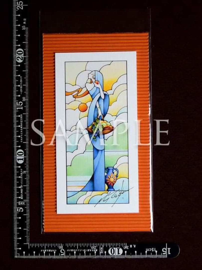 千葉政助・版画「献身」直筆サイン、落款入り