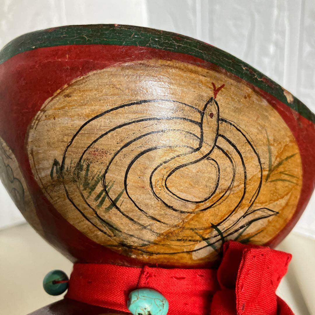 小太鼓 中国 骨董 干支 動物 太鼓 打楽器 アンティーク