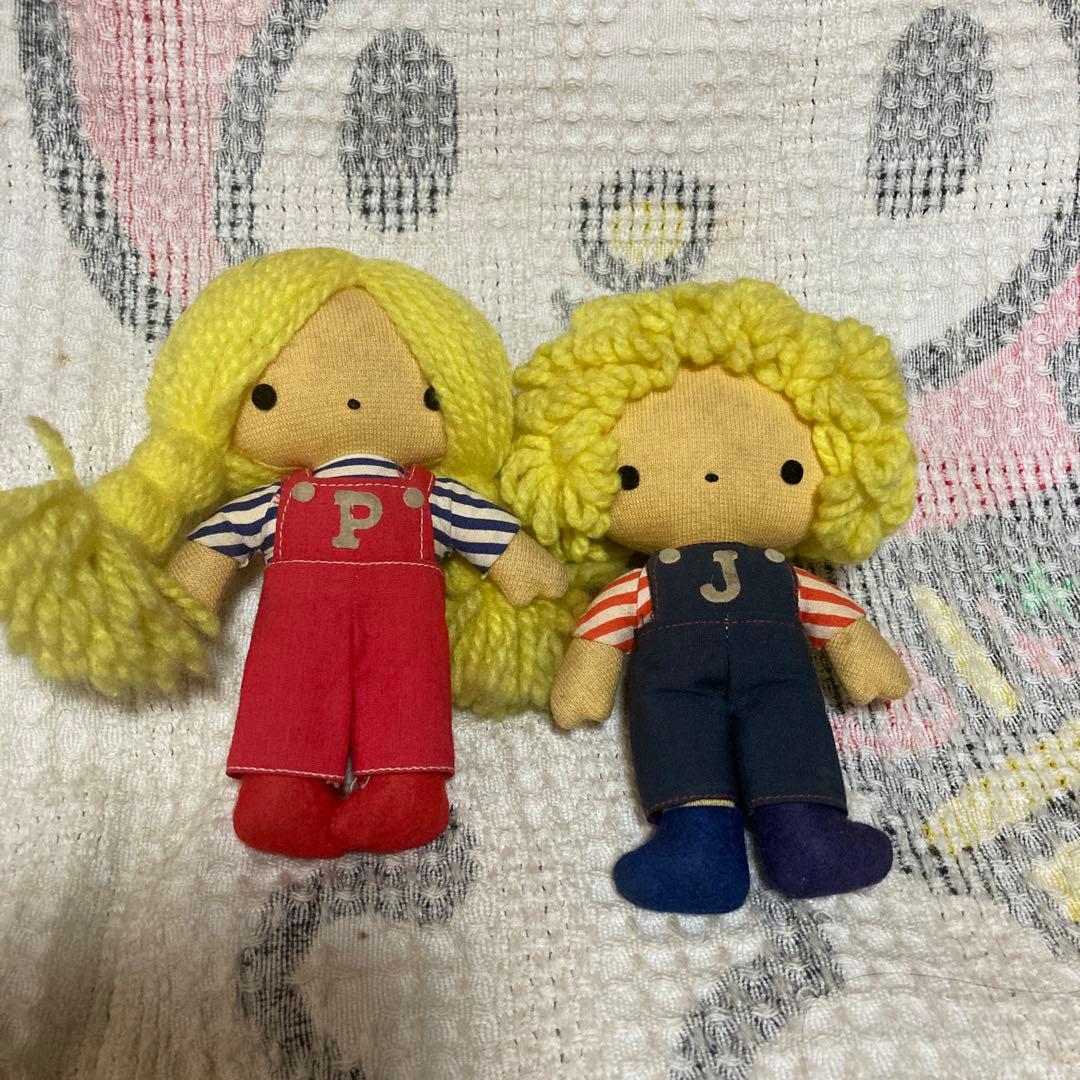 サンリオ　昭和レトロ　ヴィンテージ パティ＆ジミー　ぬいぐるみ　初期　中古品
