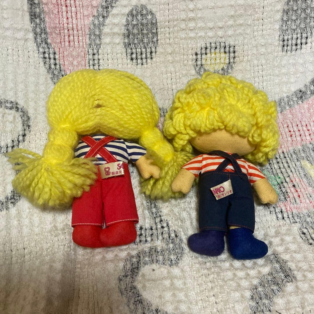 サンリオ　昭和レトロ　ヴィンテージ パティ＆ジミー　ぬいぐるみ　初期　中古品