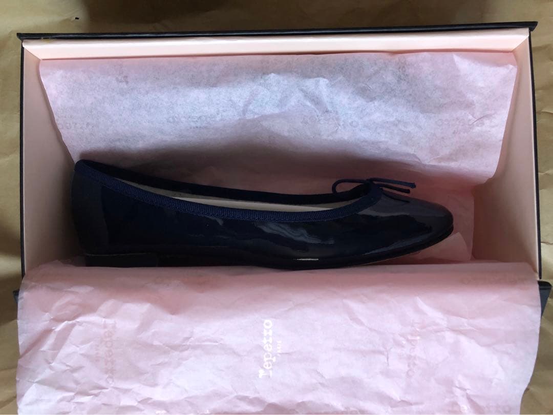 新品未使用Repetto ネイビー バレエシューズ 37