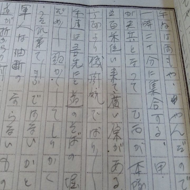 昭和6年7月 軍事講習日記　埼玉県師範学校 生徒　原稿用紙 直筆 小冊子