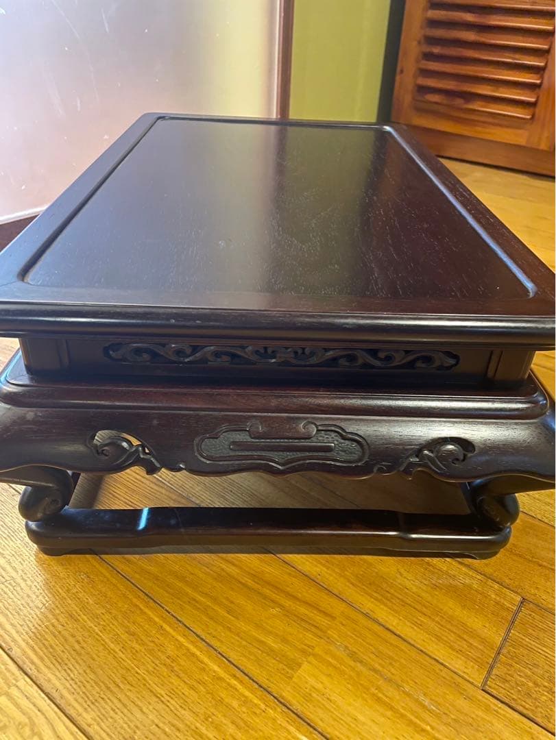 透かし彫り 香炉台 花台 置物台 飾り台 盆栽台