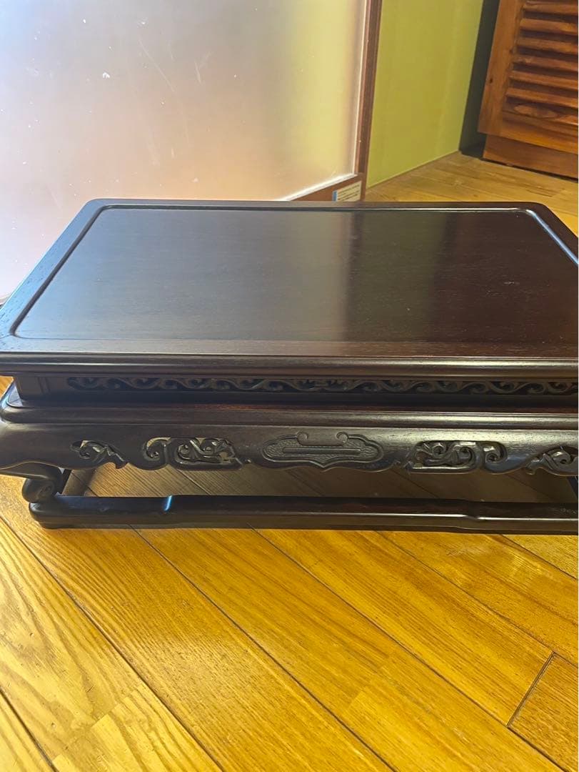 透かし彫り 香炉台 花台 置物台 飾り台 盆栽台