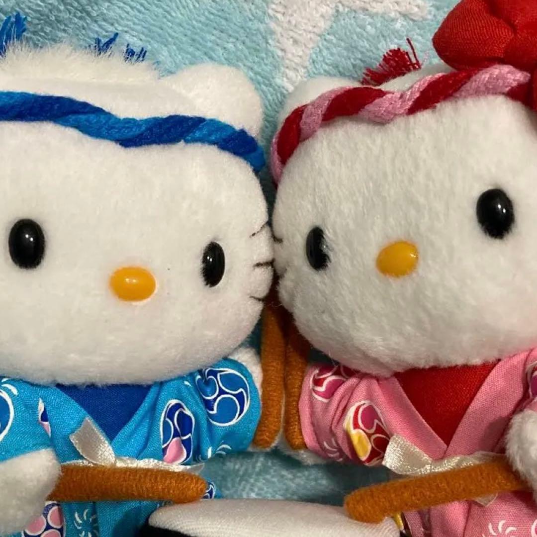 希少　ハローキティ、ダニエル　祭りドール　はっぴドール　太鼓付き　サンリオ