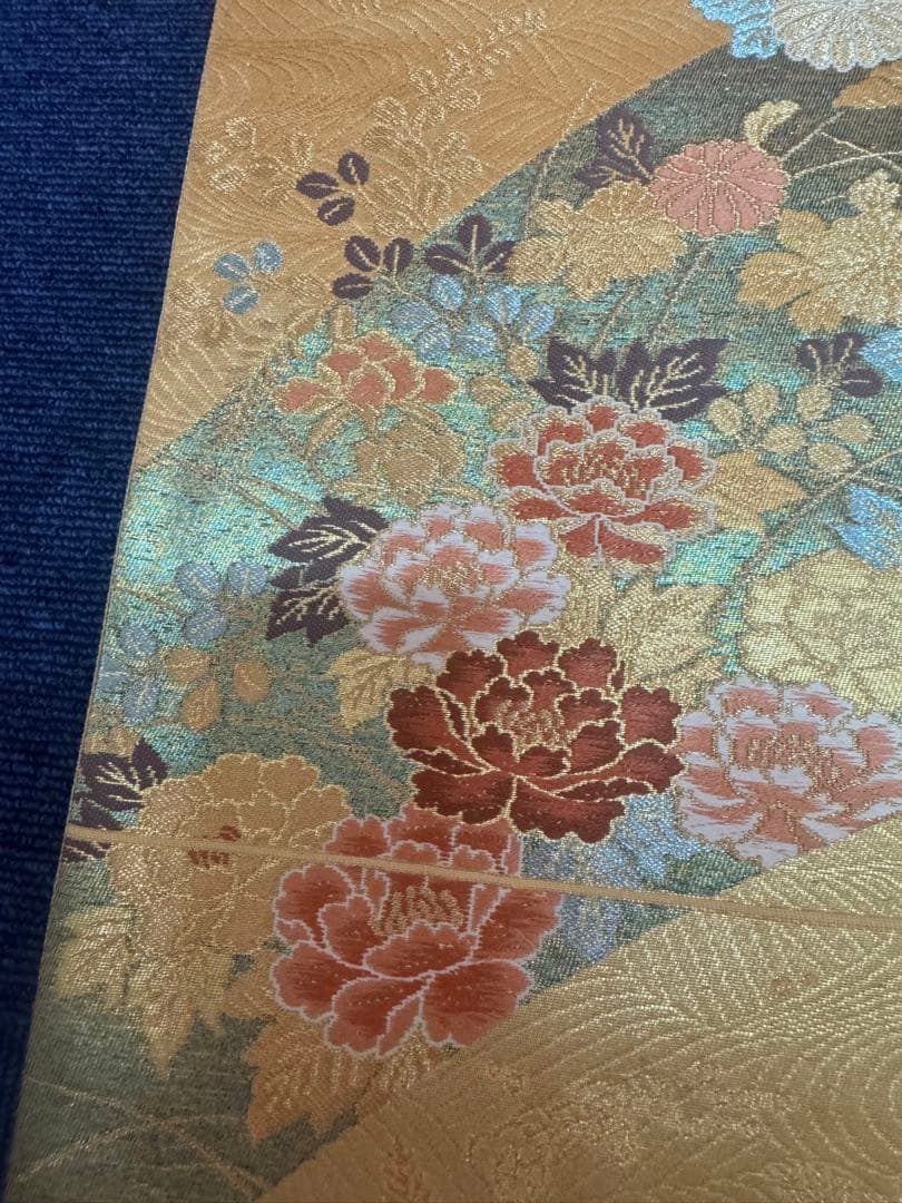 2699 袋帯 古代彫金紋 西陣織 金糸　高級上質上品　約440cm 未使用