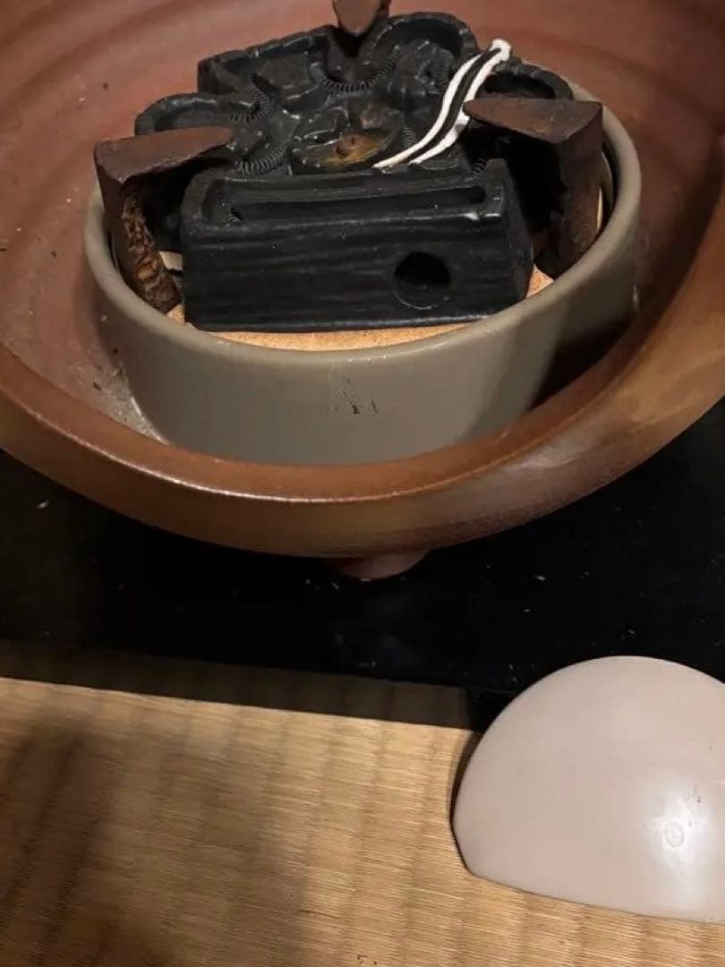 特別値引き 野々田風炉型電熱器　紅鉢