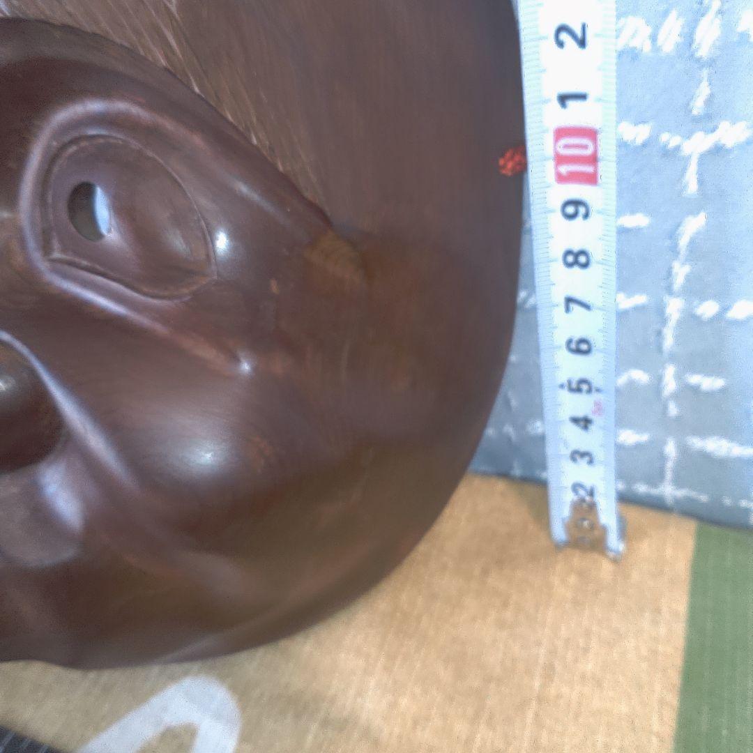 木製 伝統的な顔の彫刻 お面