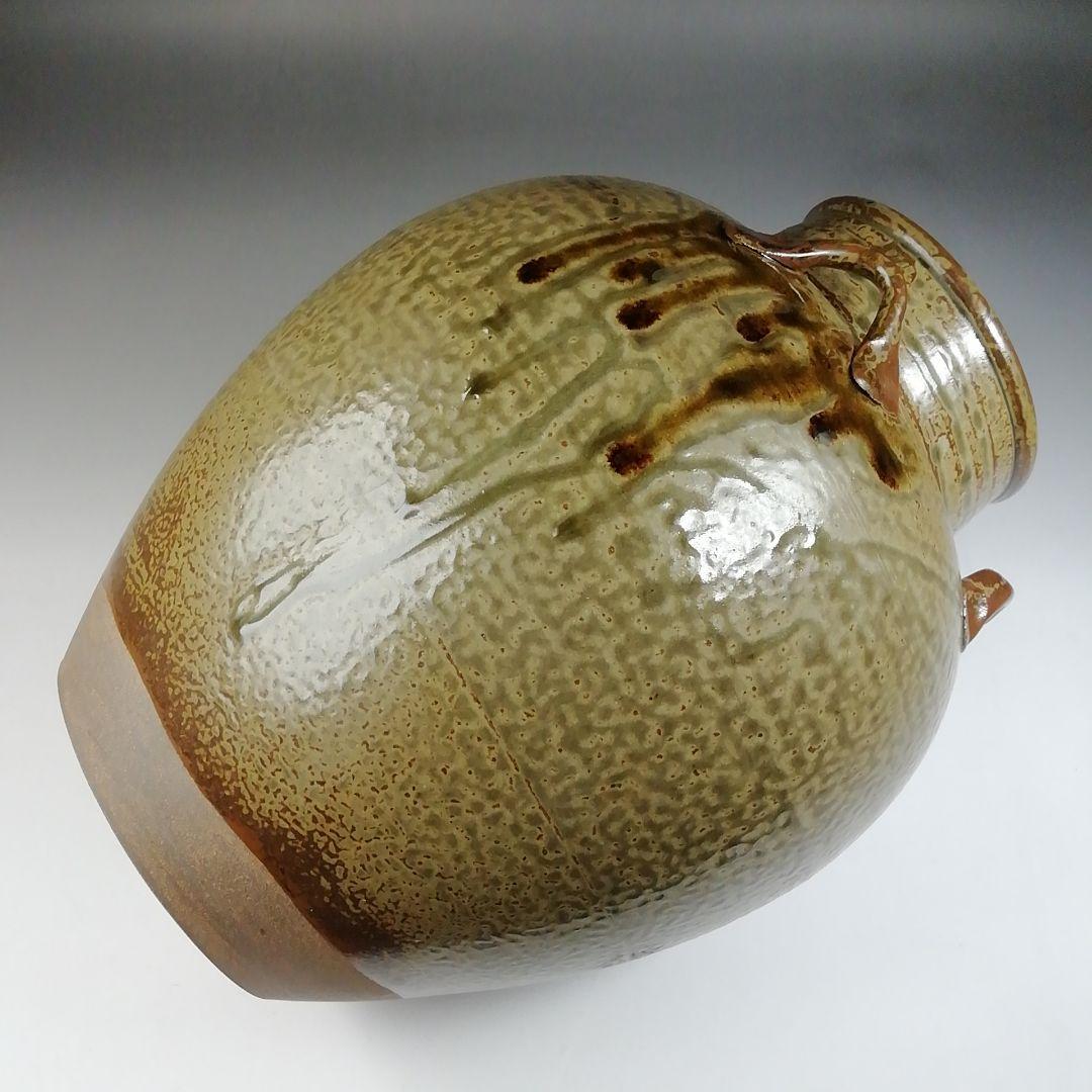 Ｔ８５２　飾壷　『丹波焼』『茶壷』『尾中窯　市野信水 作』　共箱　茶道具