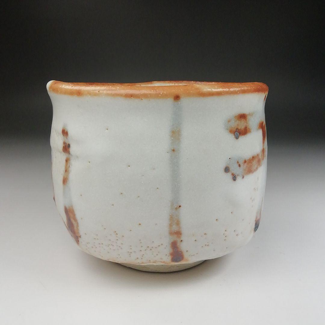 Ｔ５２０　茶碗　『志野茶碗』『卯花墻写』『菊泉窯　田中源彦 造』　共箱　茶道具