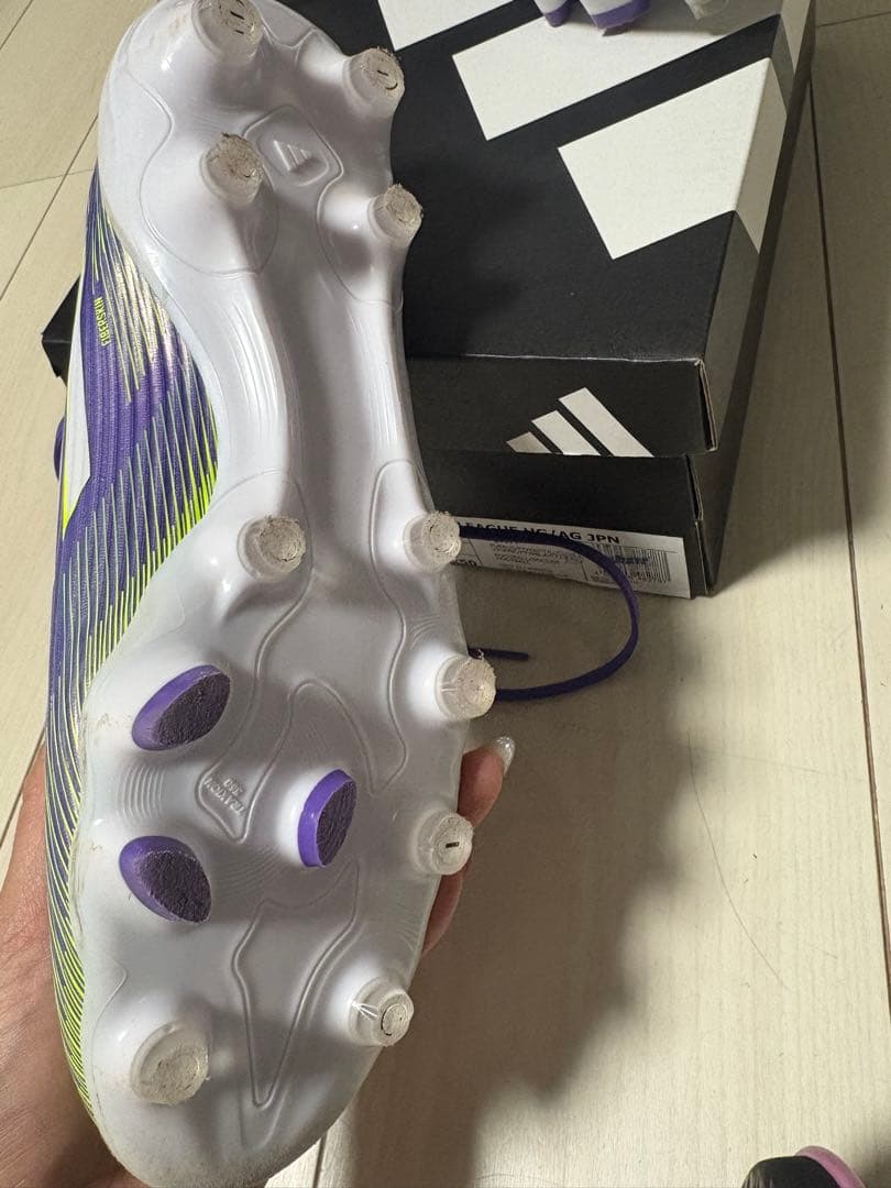 adidas F50 サッカーシューズ 紫/黄緑