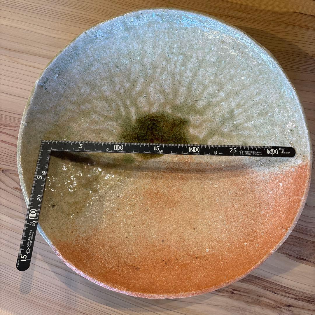 信楽焼　大きなお皿　大鉢　杉本睦子　土山窯　未使用　箱付