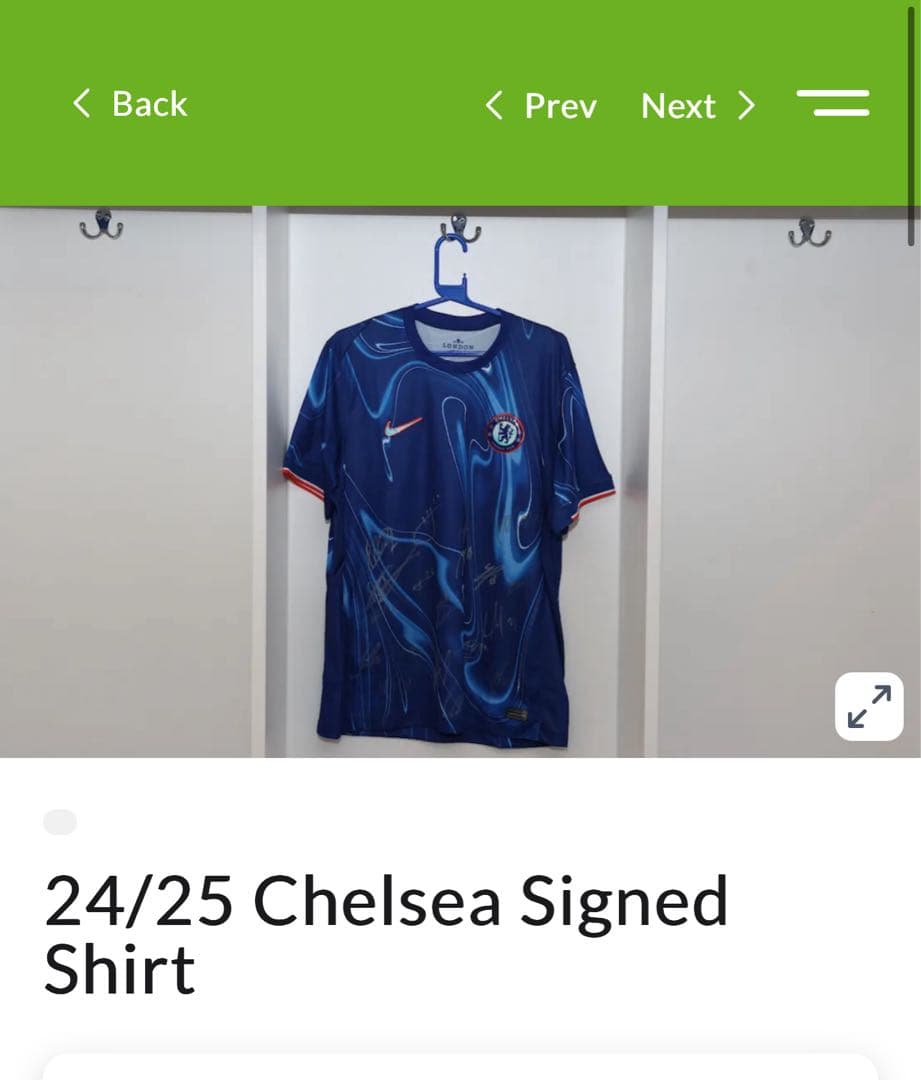 発行証明書あり　チェルシー 2024/25 サイン入りユニフォーム