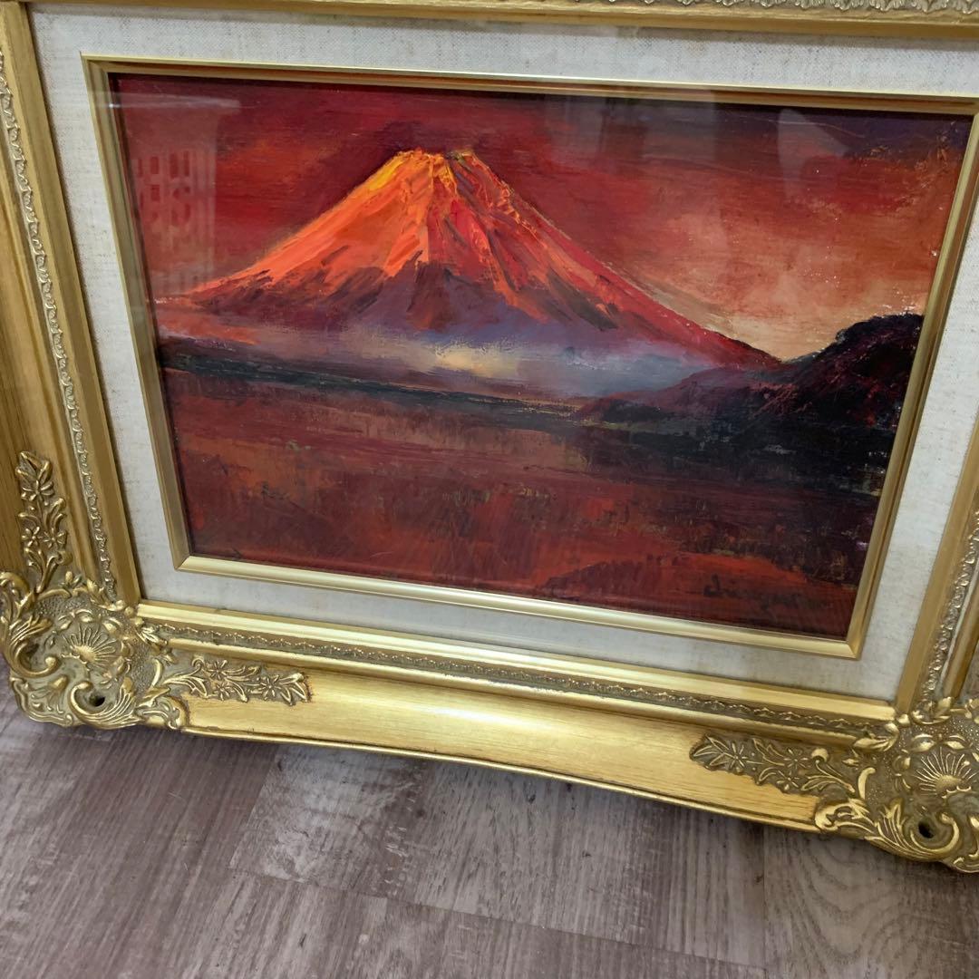 小野知久　油絵　赤富士