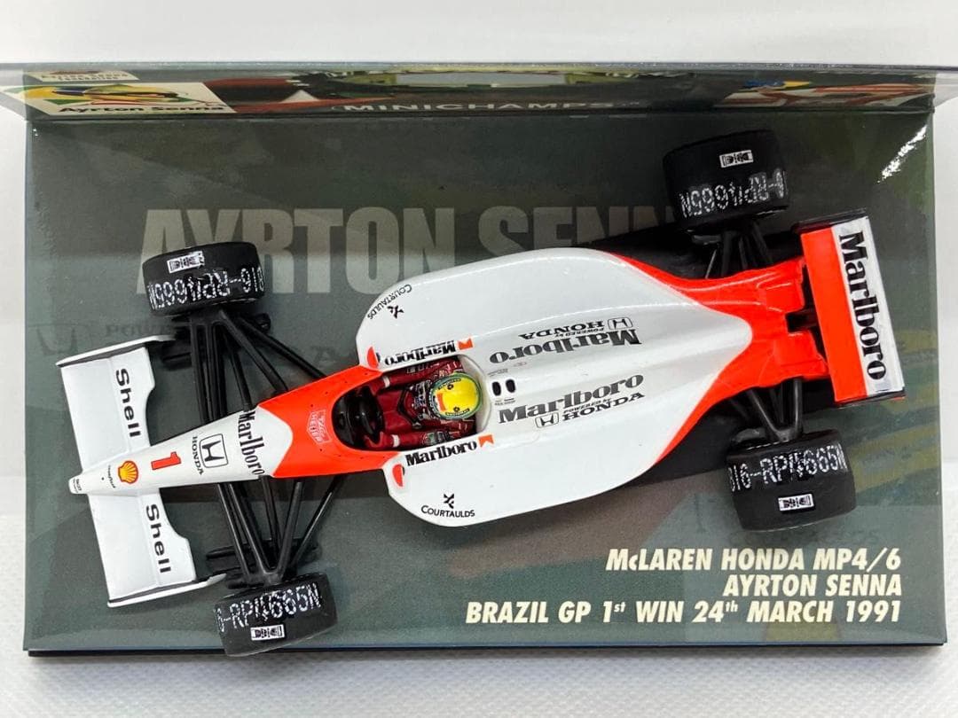1/43★マクラーレン ホンダ MP4/6★A.セナ★1991ブラジルGP初優勝