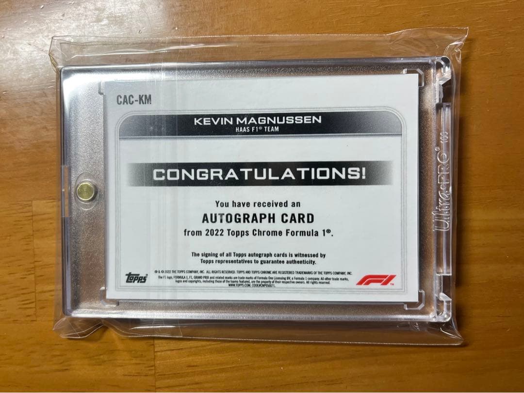 F1カード Kevin Magnussen シールサインカード