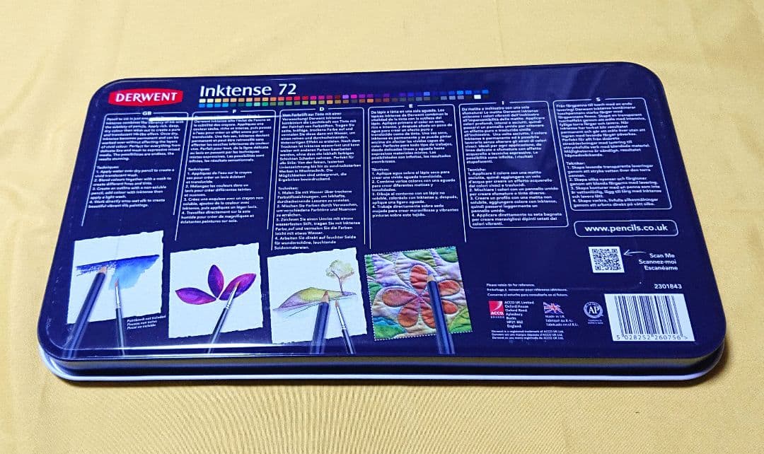 ダーウェント インクテンス 72 水彩色鉛筆