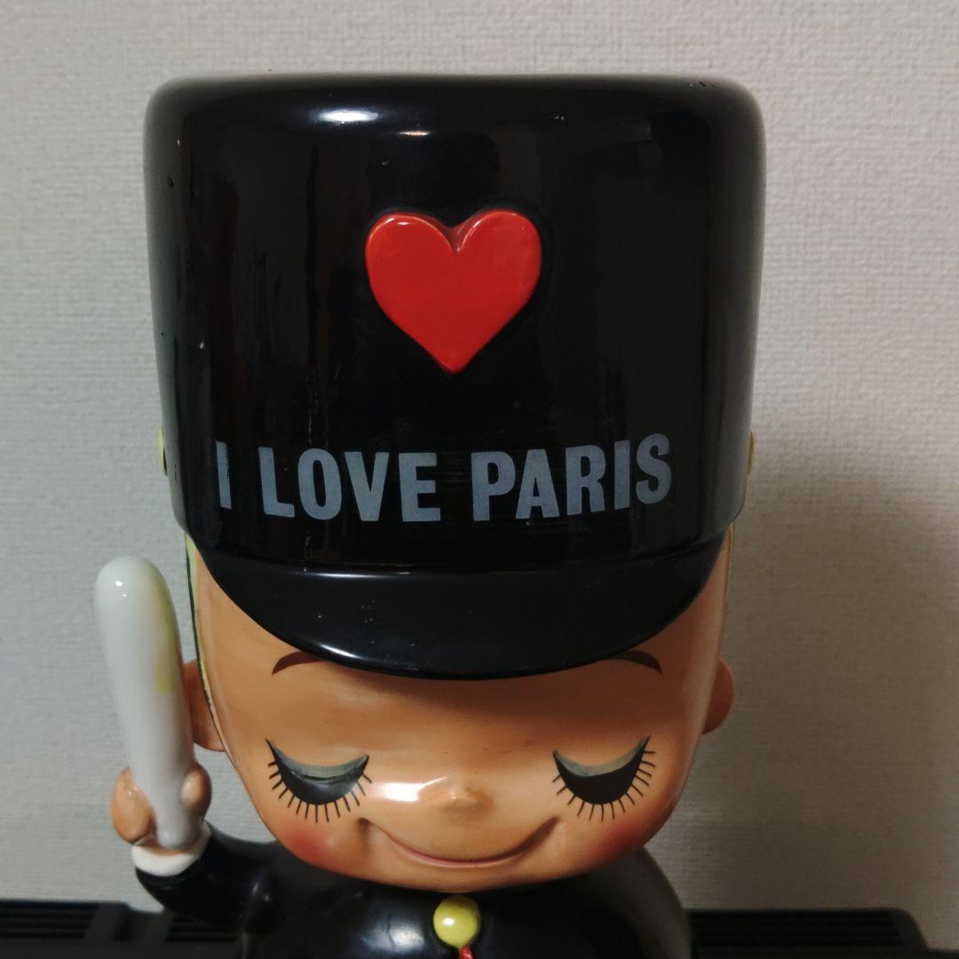 昭和 レトロ 珍品 ビッグサイズ 内藤ルネ パリ ポリス 警察 陶器