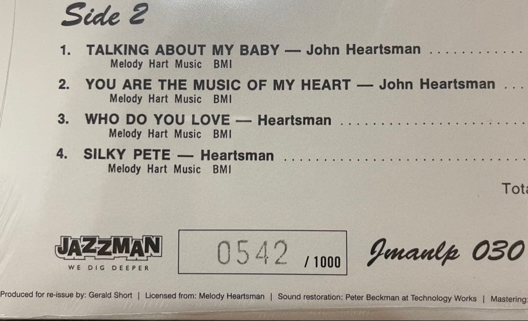 John Heartsman Music of My Heart 新品 未開封