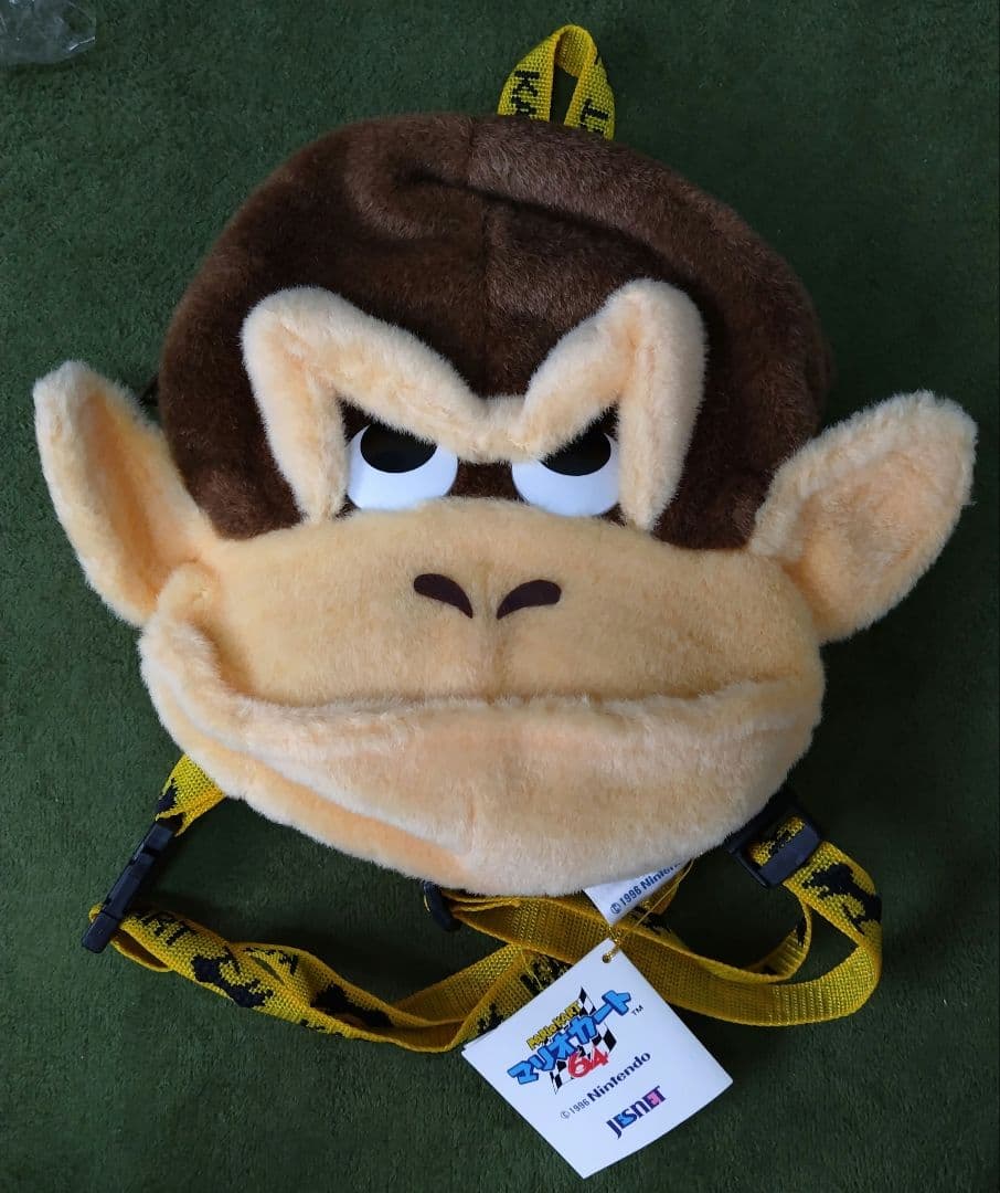 マリオカート64　ドンキーコング　フェイスリュック【超希少】