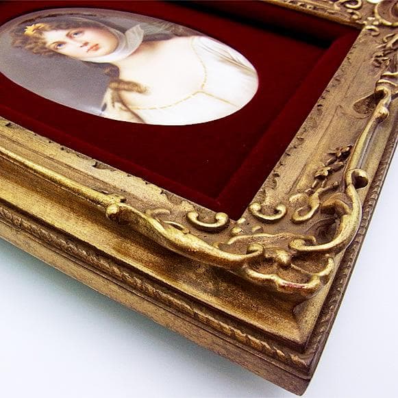 【希少・KPMベルリン 】ルイーゼ王妃 陶板画／額装 アンティーク 投資アート