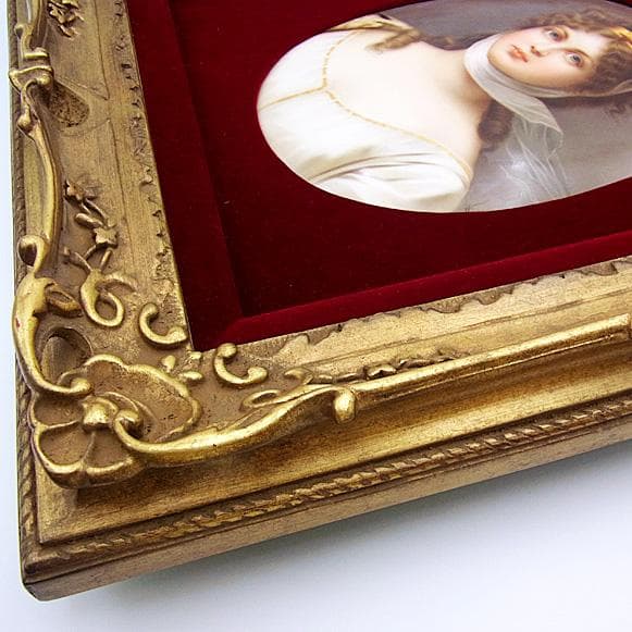 【希少・KPMベルリン 】ルイーゼ王妃 陶板画／額装 アンティーク 投資アート