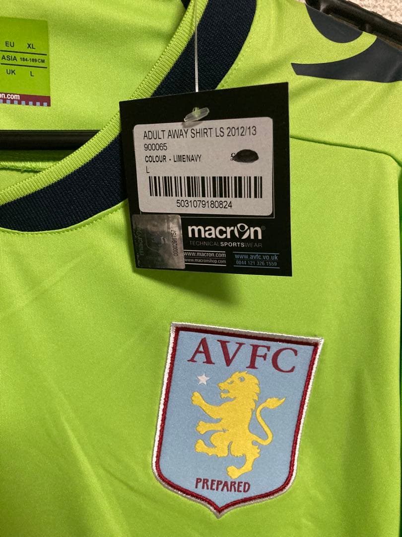 マクロン　アストンヴィラ　長袖ユニホーム　US Lサイズ 未使用品