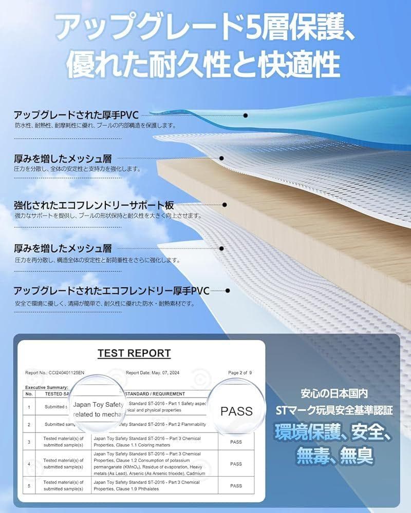 折りたたみプール 大型 Alwgreen 家庭用（外径300*165*55CM