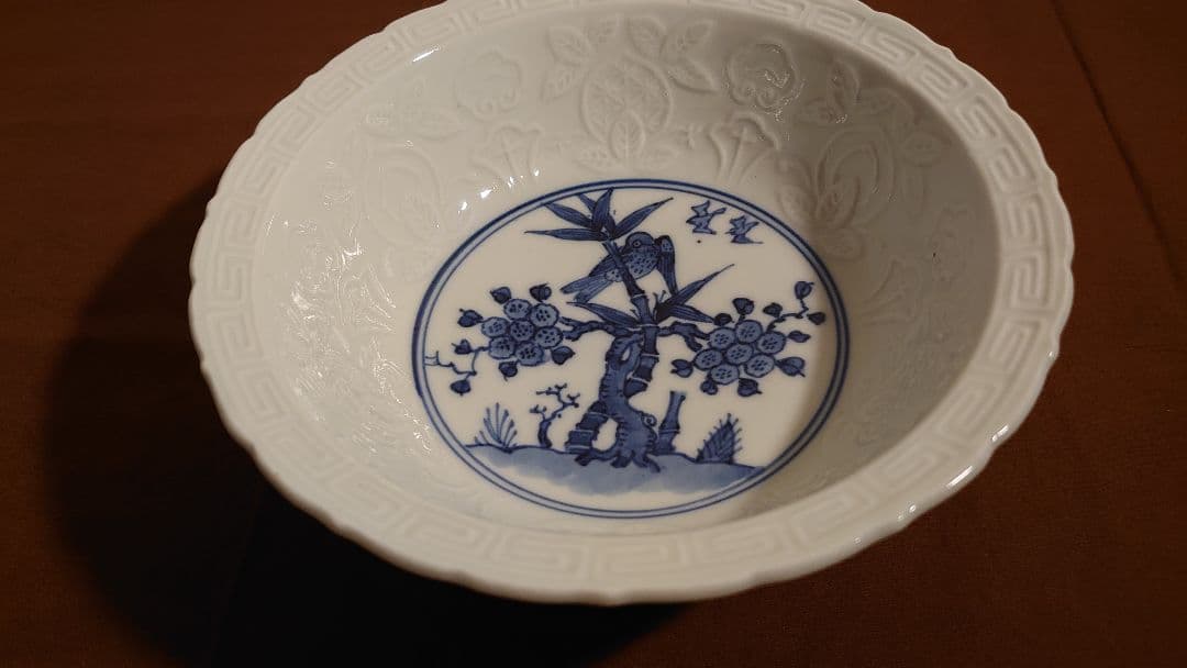 古九谷　九谷焼　菓子鉢　色絵　華の図　柿右衛門　１客