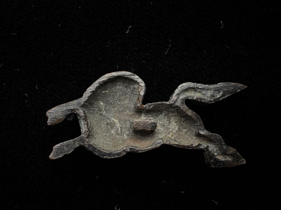 目貫 片目貫 無銘 赤銅地 馬図 日本刀 刀装具 骨董 古美術 江戸時代 時代物