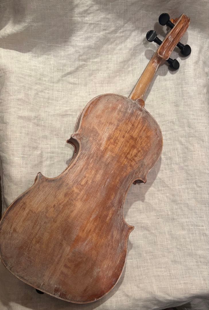 ヴィンテージ　バイオリン 本体　塗装はがれ　白　アンティーク