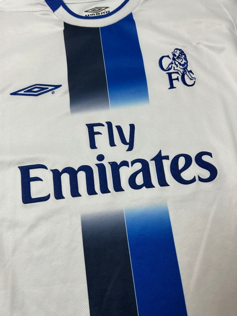 チェルシーFC Umbro 2003-2004＜Away＞ ホワイト/ブルー　S