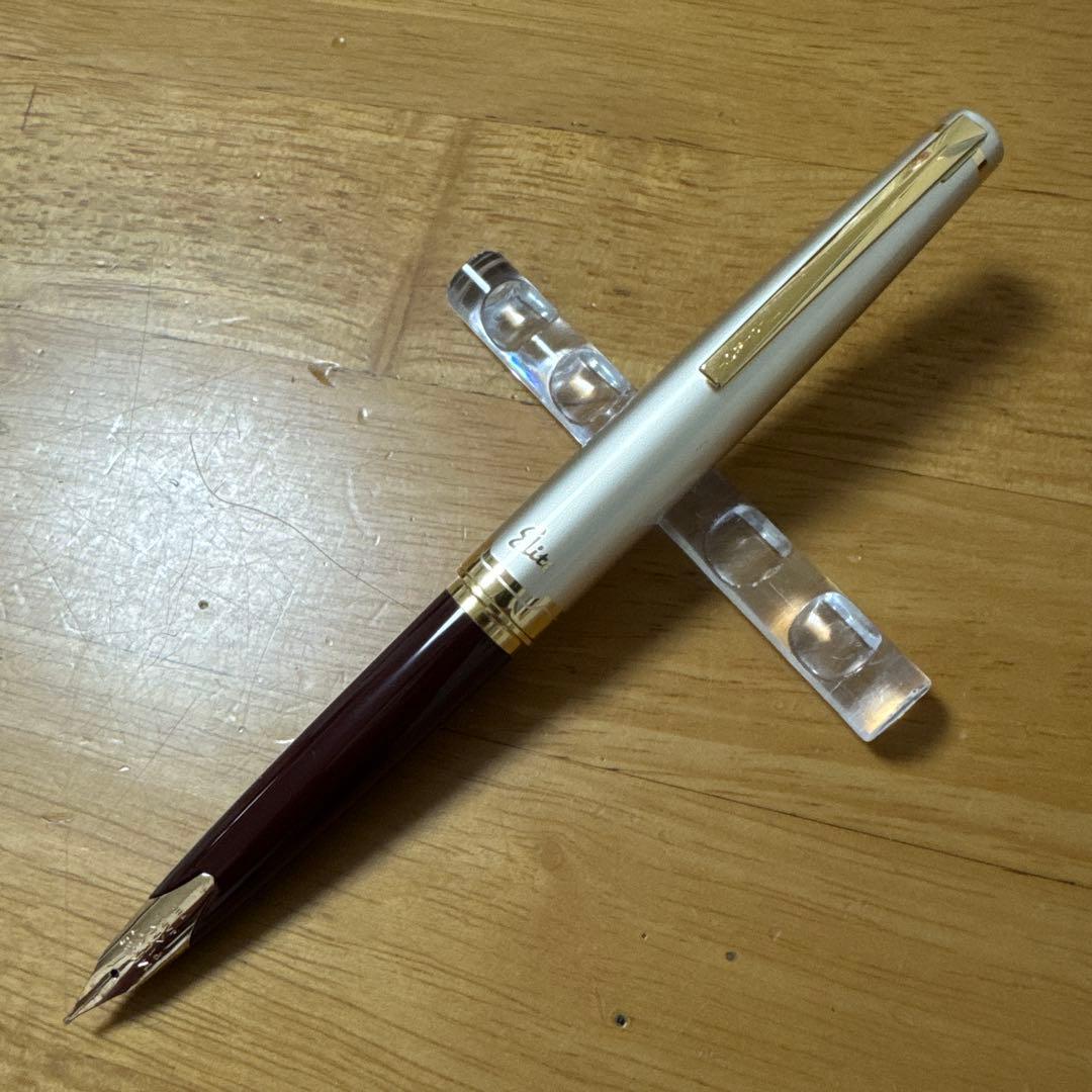 廃盤 PILOT パイロット 万年筆 エリート95S ディープレッド M 14k
