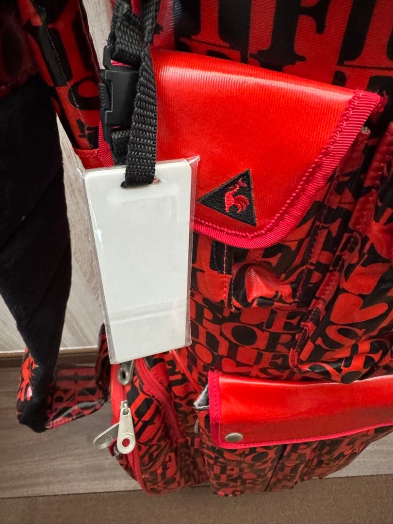 reisuke1020 le coq sportif ゴルフバッグ 赤黒