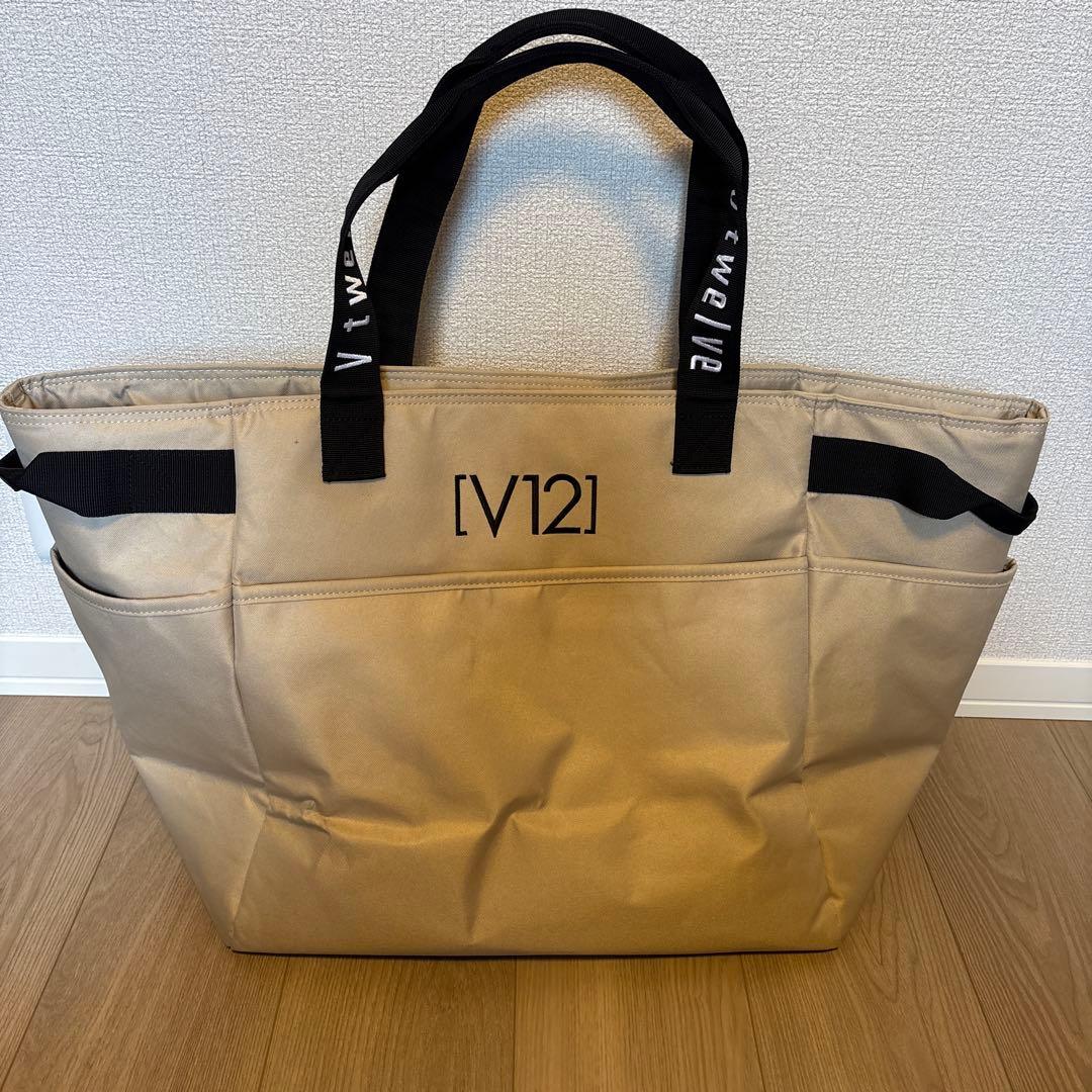 V12 ベージュ ボストンバッグ