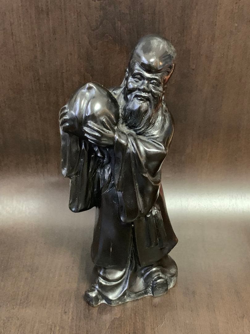 《美品レア》《送料無料》⭐︎桃仙人像　不老長寿　魔除け　縁起物　アンティーク　♪⭐︎