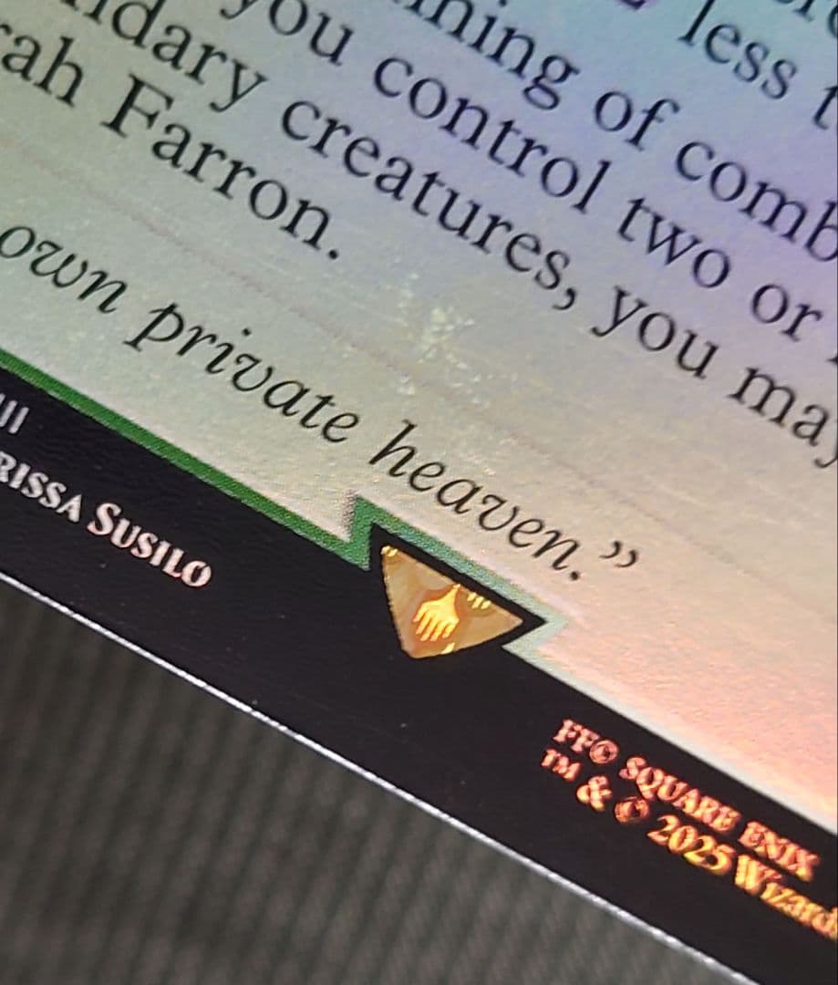 mtg 稀少エラー 反転ホロ セラ・ファロン 金箔 プレリリース プロモ fin