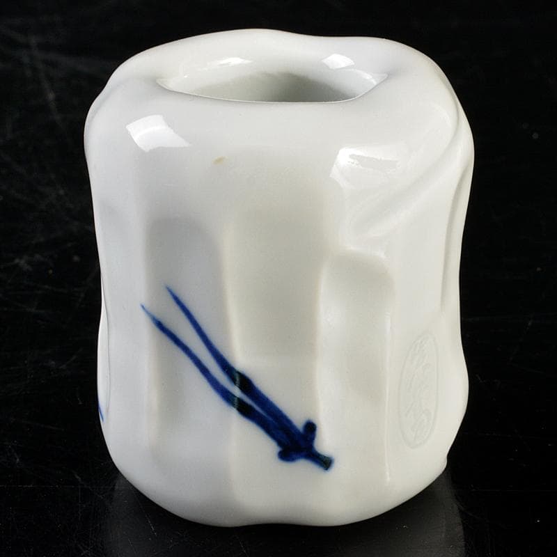 茶道具　真葛焼　宮川香斎作　染付　松毬の絵　共箱　V　R5739