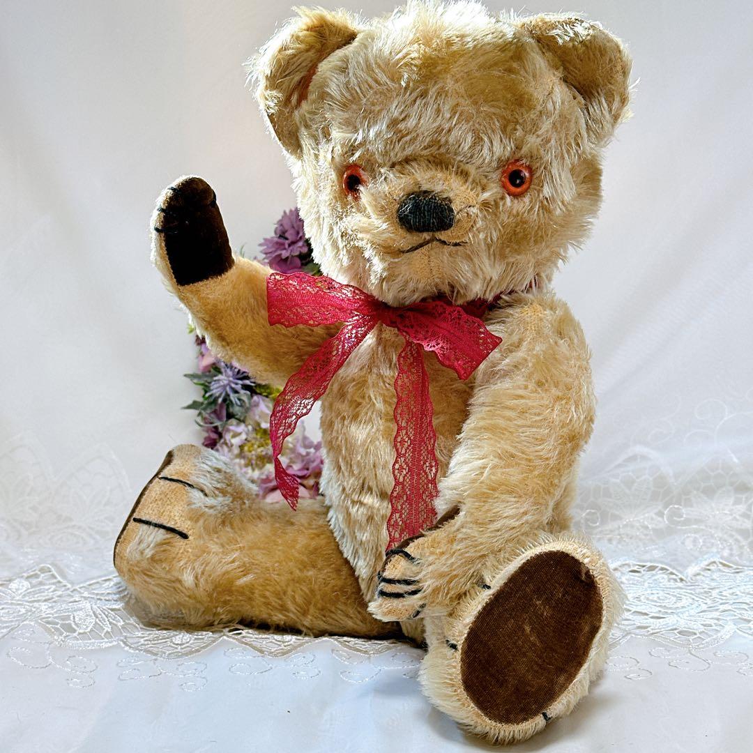 ❤️50s❤️ チャドバレー　平たい足のアンティークテディベア　アンティークベア