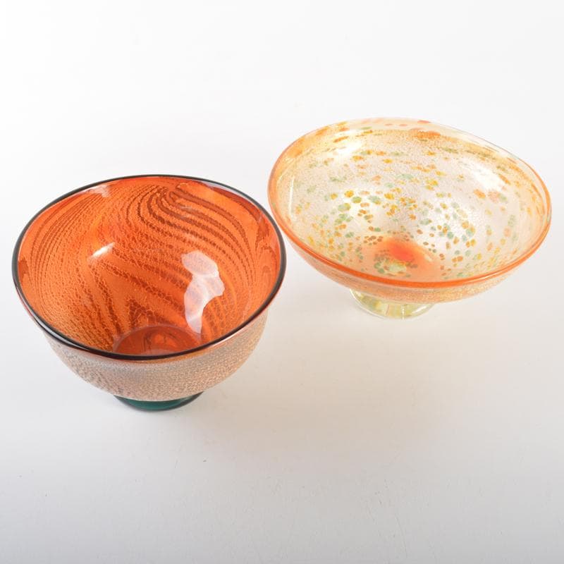 ガラス作家　高松敬子作　鉢　器　2点まとめて　D　R7510