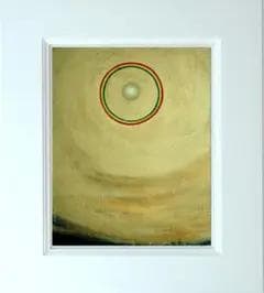 油絵 菅家令子 絵 絵画インテリア額付(薄青緑) F3-G92023風景祈り希望