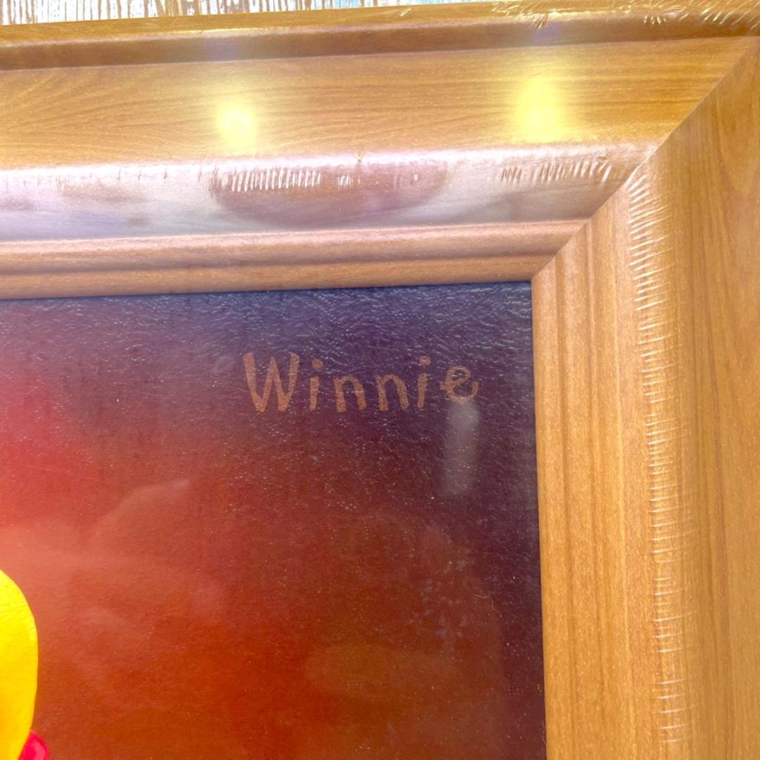 新品★くまのプーさん Winnie the Pooh 油絵風 額縁