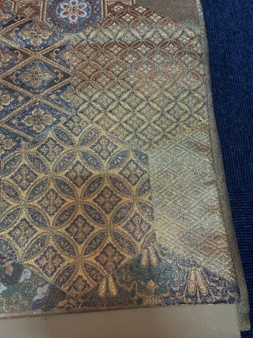 2016 袋帯 古代彫金紋  西陣織   金糸　高級上質上品　約440cm未使用