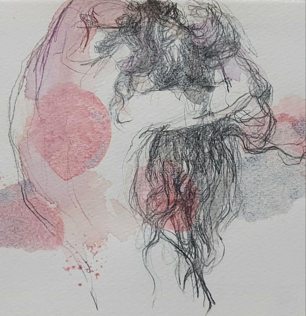 内田あぐり「愛が死ぬ」水彩