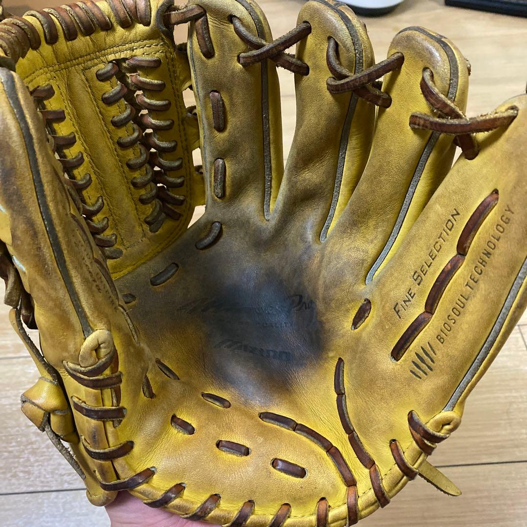 Mizuno Pro 硬式グローブ　内野手用 イエロー