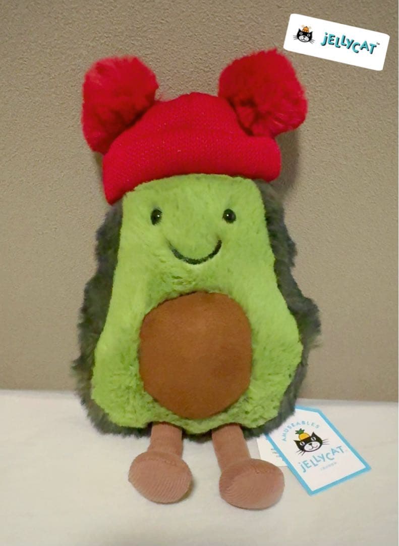 《廃盤品》ジェリーキャット 冬季限定 ニット帽 アボカド ぬいぐるみ