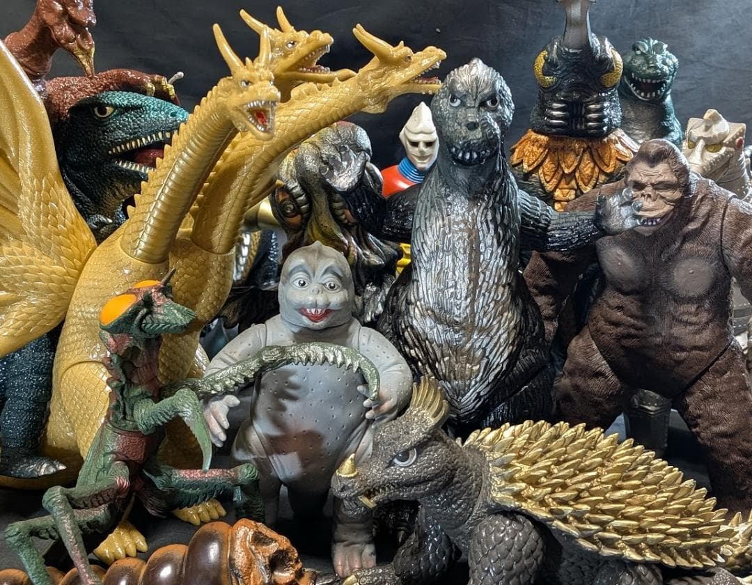 昭和ゴジラ 東宝チャンピオンまつり（バンダイ）ソフビコンプリート19体セット