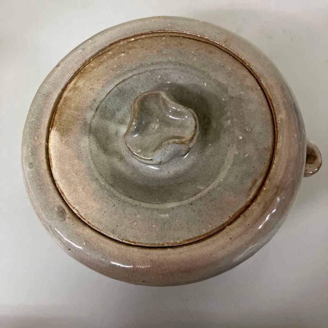 D-5 昭和レトロ 萩焼 陶器製 水指 水差し 茶道具 茶器 食器 和食器