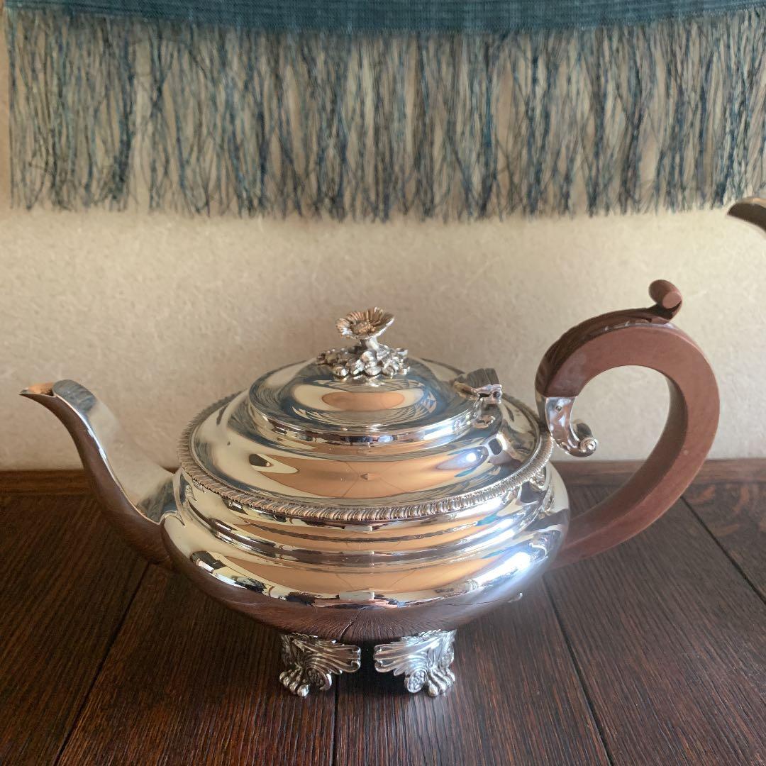 純銀　ティーセット　ティーポット　シルバー　イギリス　英国　1935年