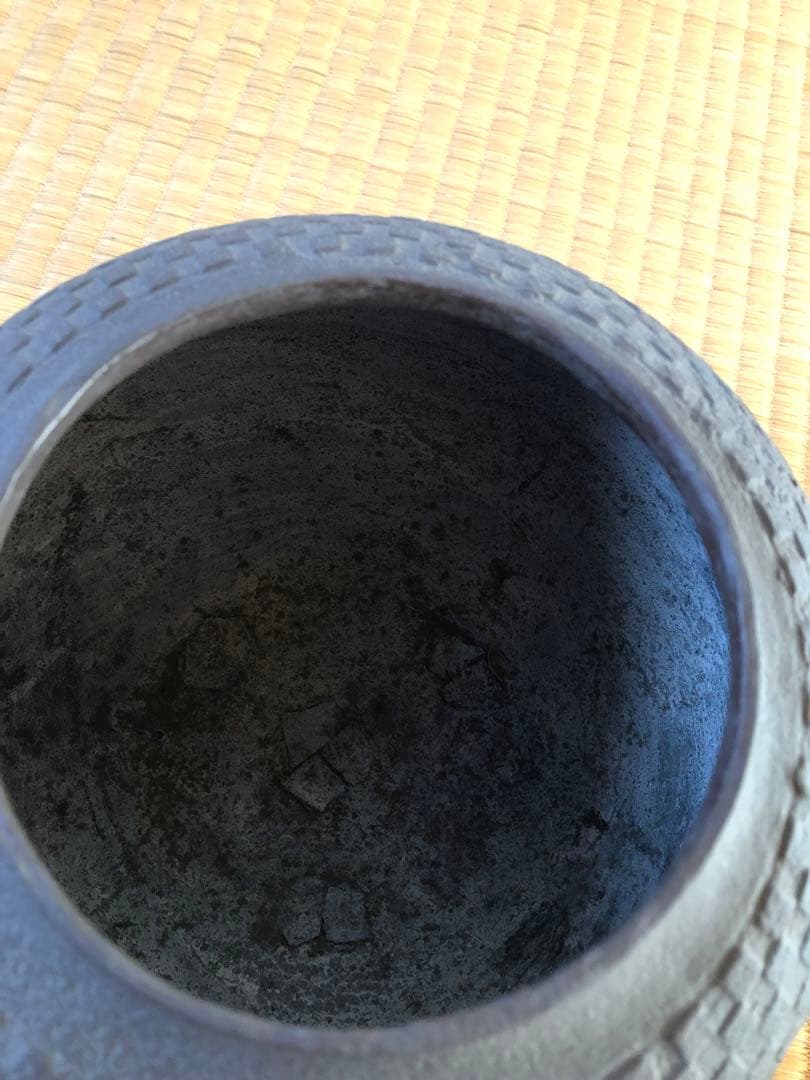 真形釜　初代　畠春斎氏作　共箱入